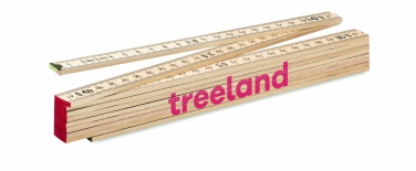 Logo trade advertising product photo of: Carpenter ruler in wood 2m