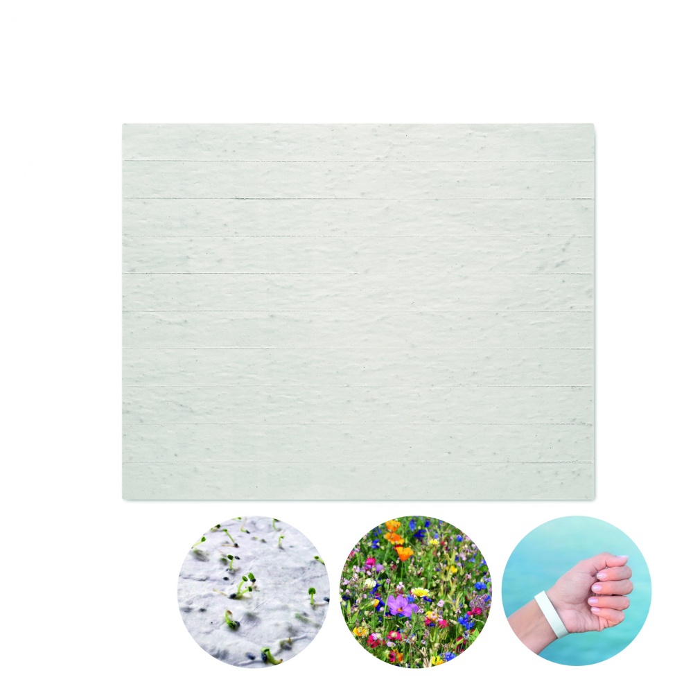 Logotrade corporate gift picture of: Sheet of seed paper wristbands