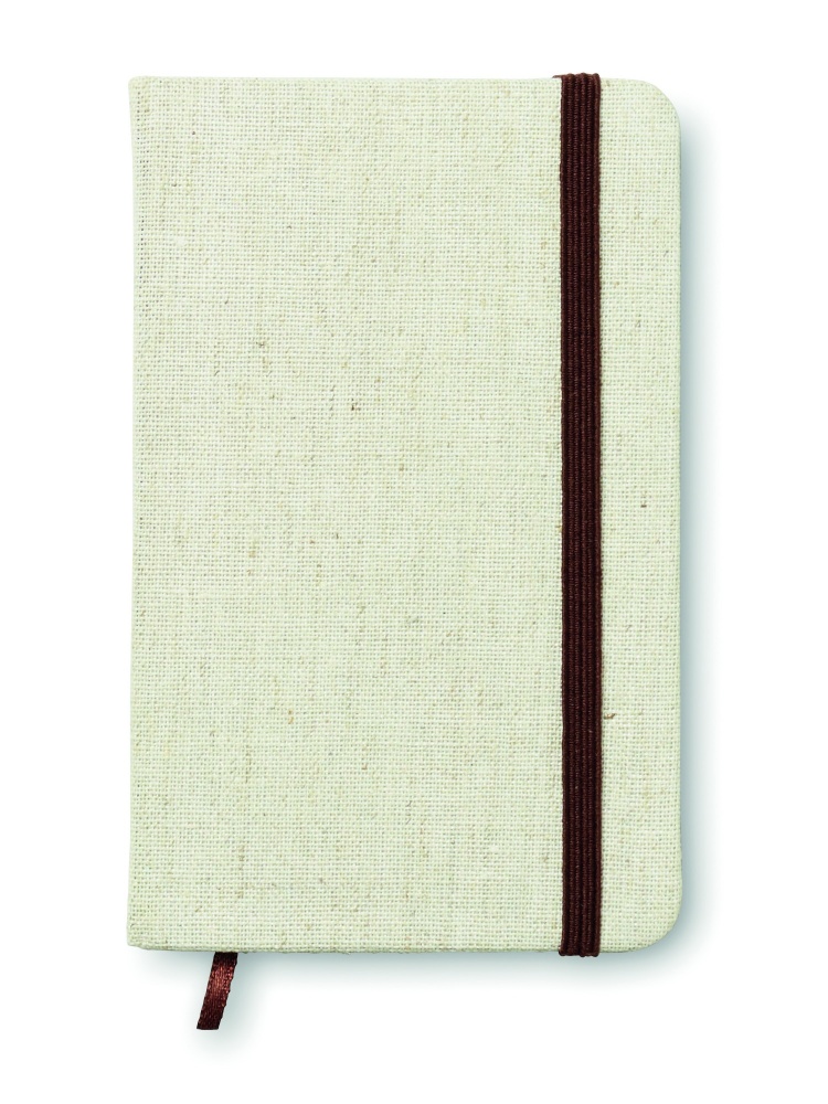 Logotrade promotional merchandise picture of: A6 canvas notebook lined