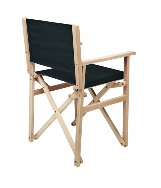Logo trade advertising products image of: Foldable wooden beach chair