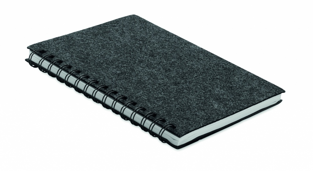 Logo trade promotional products picture of: A5 RPET felt cover notebook