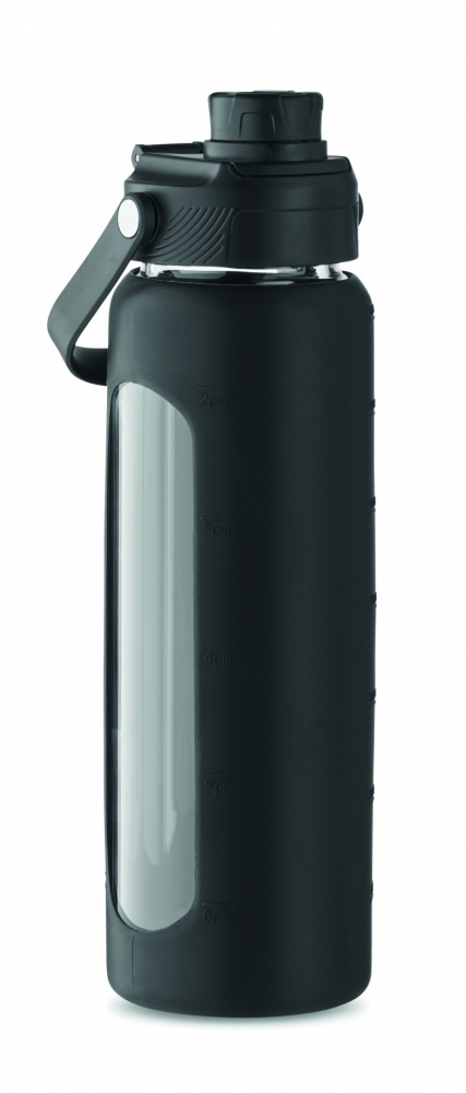 Logo trade promotional gift photo of: Glass bottle with sleeve 750 ml