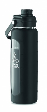 Logo trade advertising products image of: Glass bottle with sleeve 750 ml