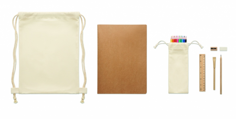 Logo trade promotional items image of: Kids drawing set in drawstring