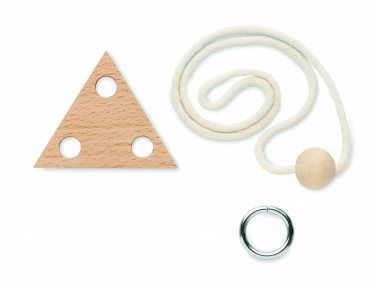 Logo trade advertising product photo of: Wooden brain teaser triangle