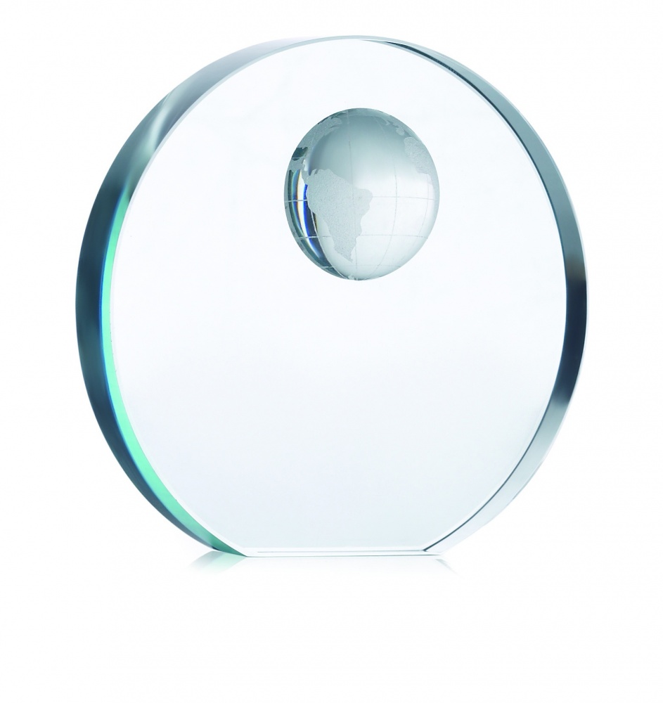 Logo trade business gift photo of: Globe glass trophy