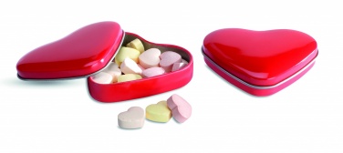 Logo trade advertising products picture of: Heart tin box with candies