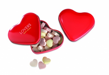 Logo trade promotional products picture of: Heart tin box with candies