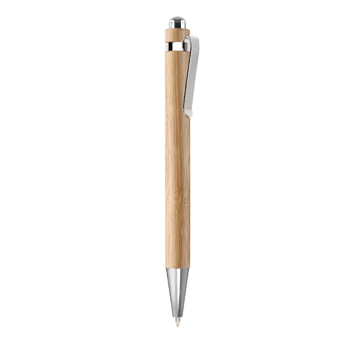 Logo trade promotional gifts picture of: Bamboo automatic ball pen