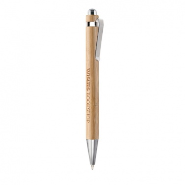 Logo trade promotional items image of: Bamboo automatic ball pen