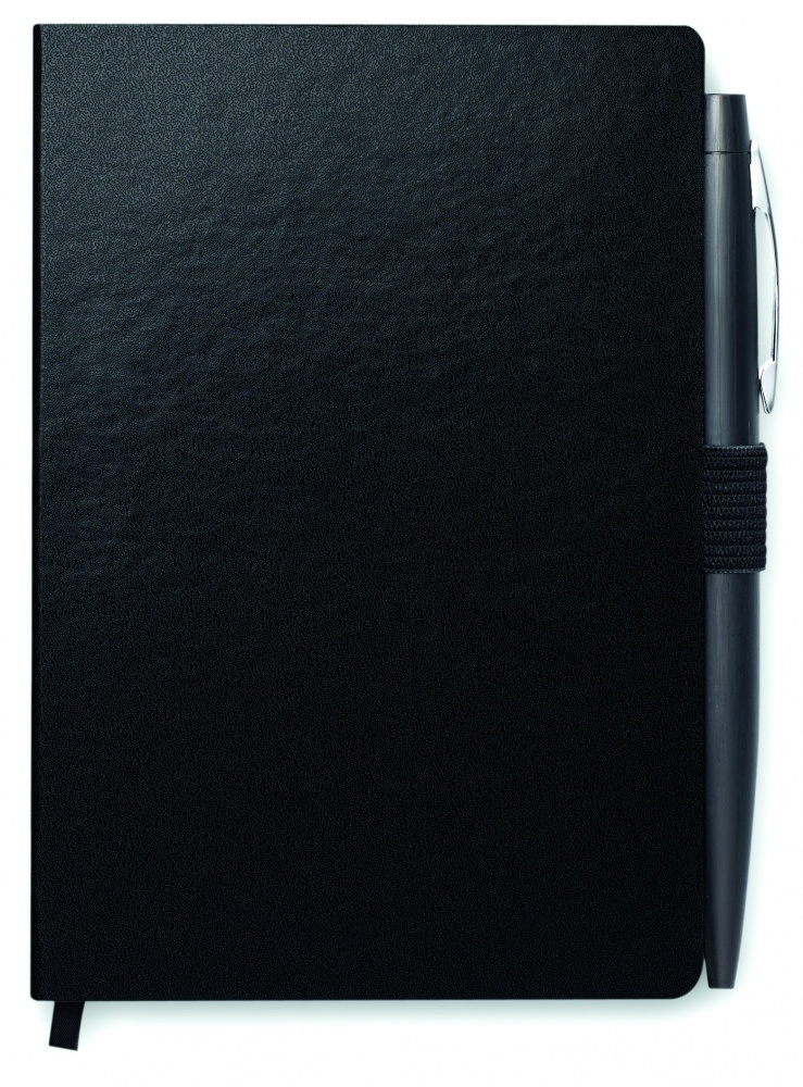 Logo trade promotional merchandise picture of: A6 notebook with pen 72 lined