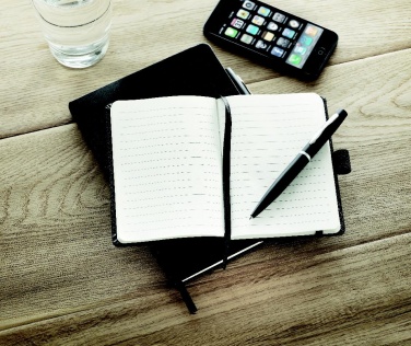 Logo trade promotional merchandise image of: A6 notebook with pen 72 lined