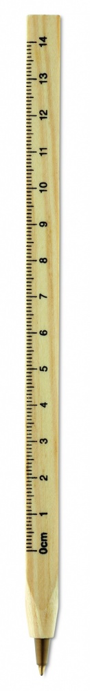 Logotrade promotional gift image of: Wooden ruler pen