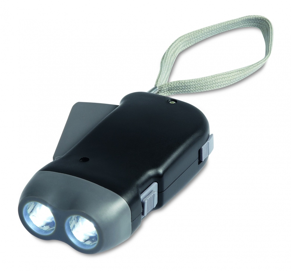 Logo trade promotional items image of: 2 LED dynamo torch