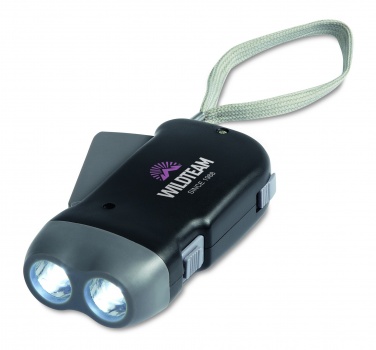 Logo trade promotional gifts picture of: 2 LED dynamo torch