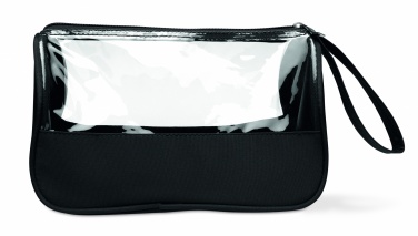 Logo trade promotional giveaways image of: Toiletry bag microfiber w PVC