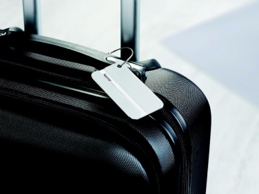Logo trade promotional giveaway photo of: Aluminium luggage tag