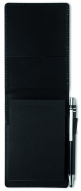 Logo trade promotional gift photo of: A7 notepad in PU pouch w/pen
