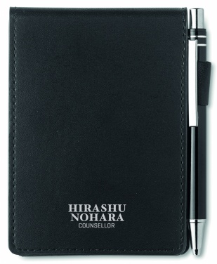 Logotrade promotional item image of: A7 notepad in PU pouch w/pen