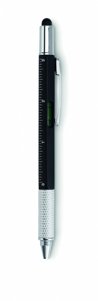 Logo trade corporate gift photo of: Spirit level pen with ruler