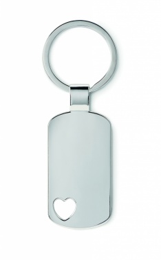 Logo trade business gifts image of: Key ring with heart detail Jūrmala