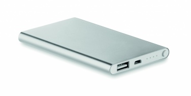 Logo trade promotional merchandise photo of: Flat power bank 4000 mAh