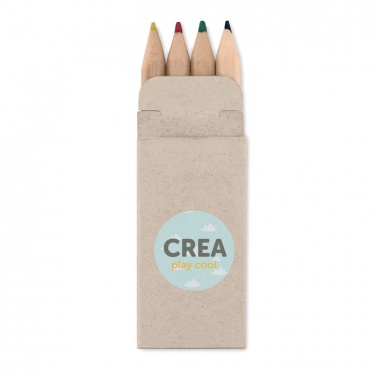 Logo trade advertising products picture of: 4 mini coloured pencils