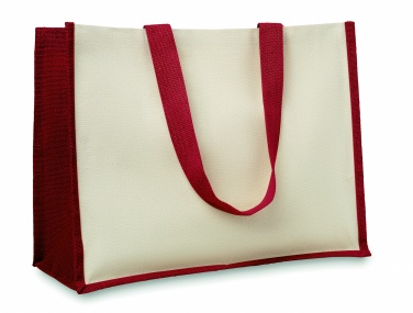 Logotrade promotional item image of: Jute and canvas shopping bag