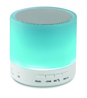Logotrade promotional item picture of: Round wireless speaker LED