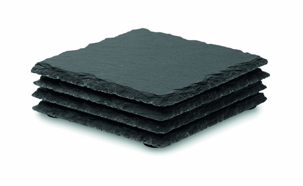 Logo trade promotional items picture of: Slate coasters with EVA bottom