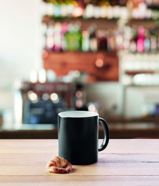 Logo trade promotional giveaways image of: Dark sublimation mug 300ml