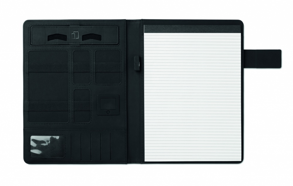 Logo trade promotional items image of: A4 folder with power bank