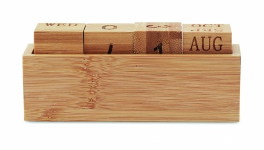 Logo trade promotional gifts image of: Bamboo calendar