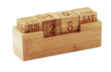 Logo trade promotional merchandise photo of: Bamboo calendar