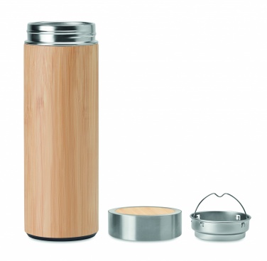 Logotrade advertising product image of: Double wall bamboo flask 400ml