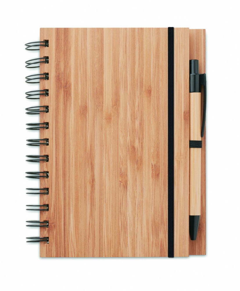 Logotrade advertising product picture of: Bamboo notebook with pen lined BAMBLOC