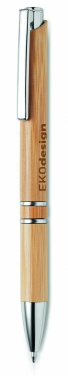 Logo trade business gifts image of: Bamboo automatic ball pen