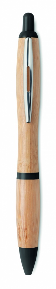 Logo trade promotional giveaway photo of: Ballpoint pen made of ABS and bamboo
