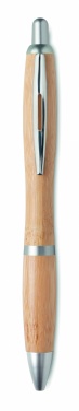 Logo trade promotional item photo of: Ballpoint pen made of ABS and bamboo