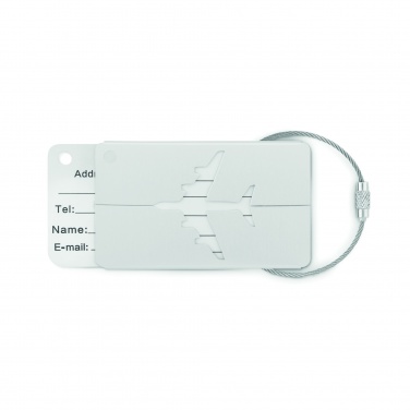 Logo trade advertising products image of: Aluminium luggage tag