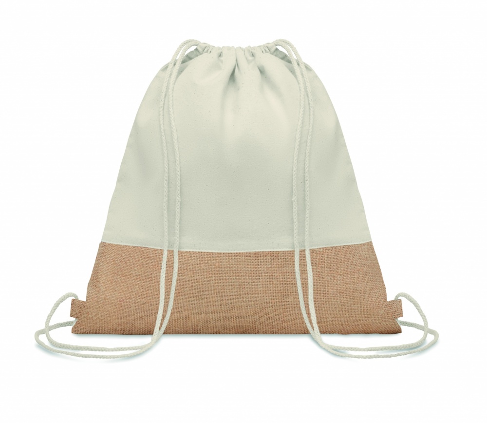 Logotrade promotional item image of: Drawstring bag w/ jute details
