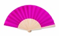 Manual hand fan wood, Fuchsia