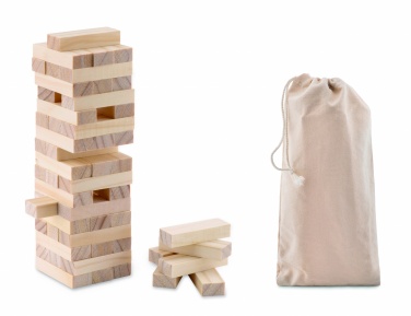 Logotrade promotional product image of: Tower game in cotton pouch