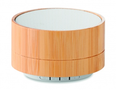 Logo trade advertising products image of: 3W Bamboo wireless speaker