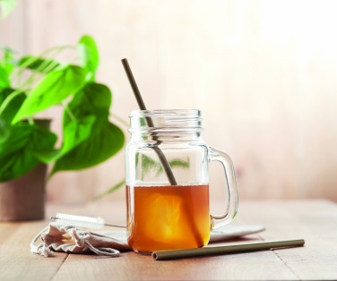 Logotrade business gift image of: Bamboo Straw w/brush in pouch