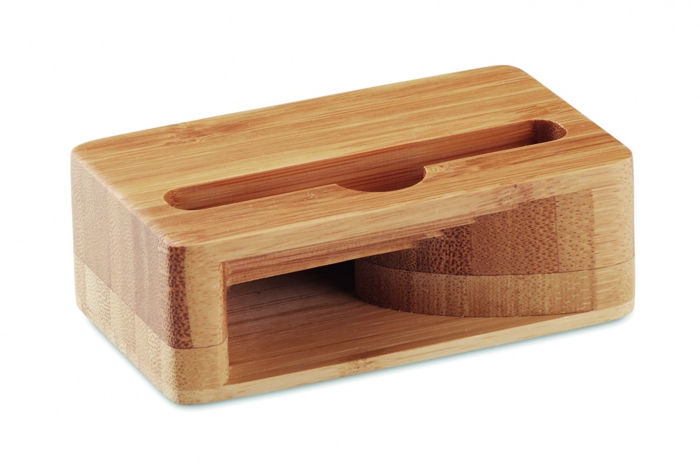 Logotrade promotional giveaway image of: Bamboo phone stand-amplifier CARACOL
