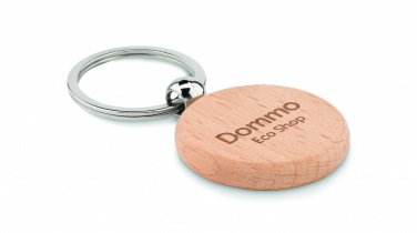 Logotrade promotional gift picture of: Round wooden key ring Saldus