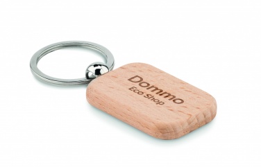 Logotrade business gift image of: Rectangular wooden key ring Bauska