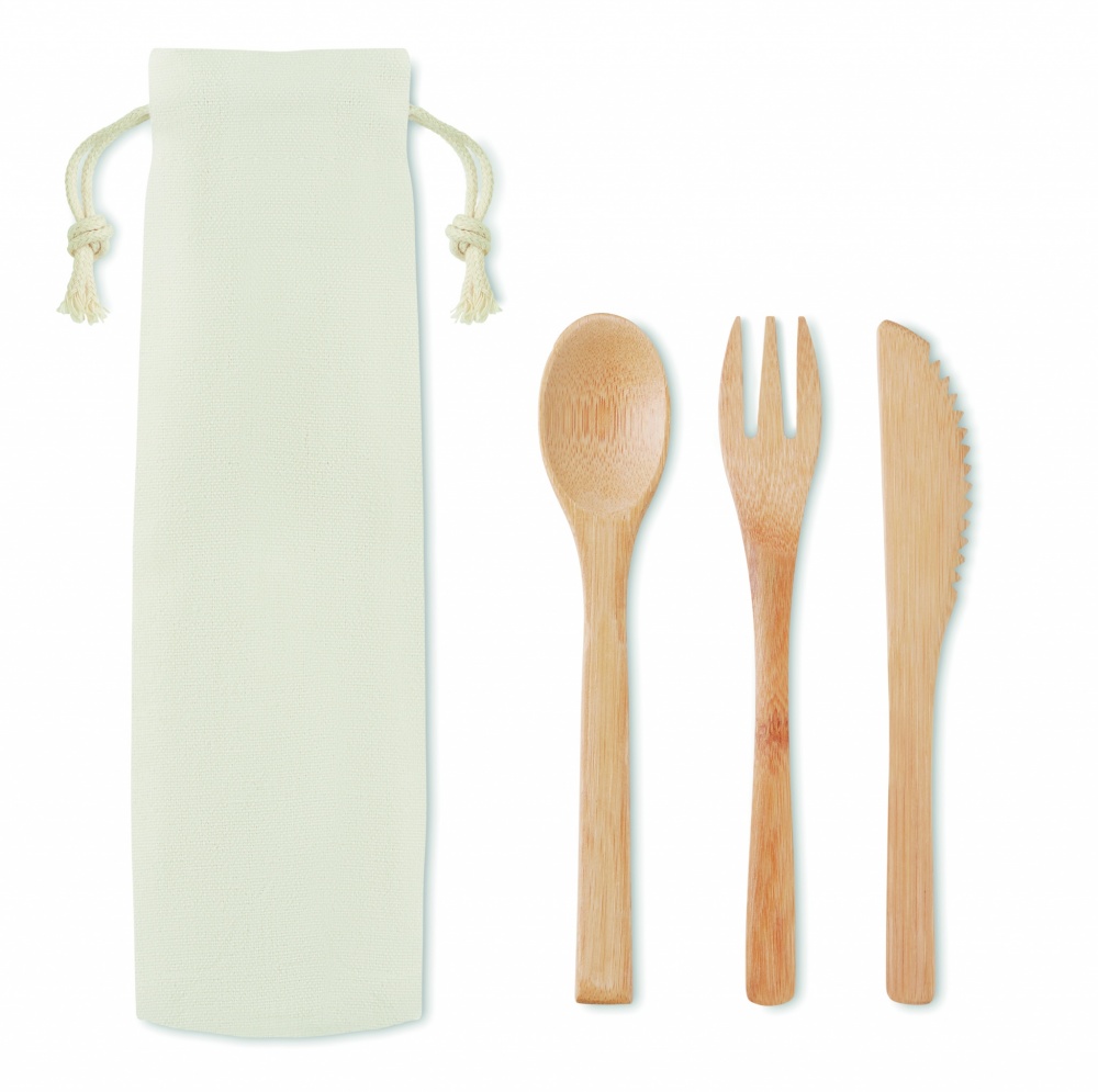 Logotrade corporate gift image of: Bamboo cutlery set