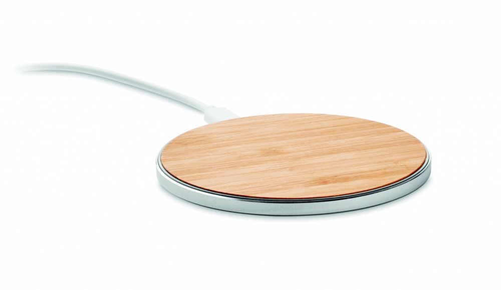 Logo trade promotional product photo of: Bamboo wireless charger 10W DESPAD